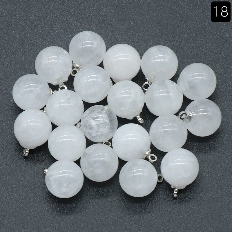 12mm white crystal (pendant)