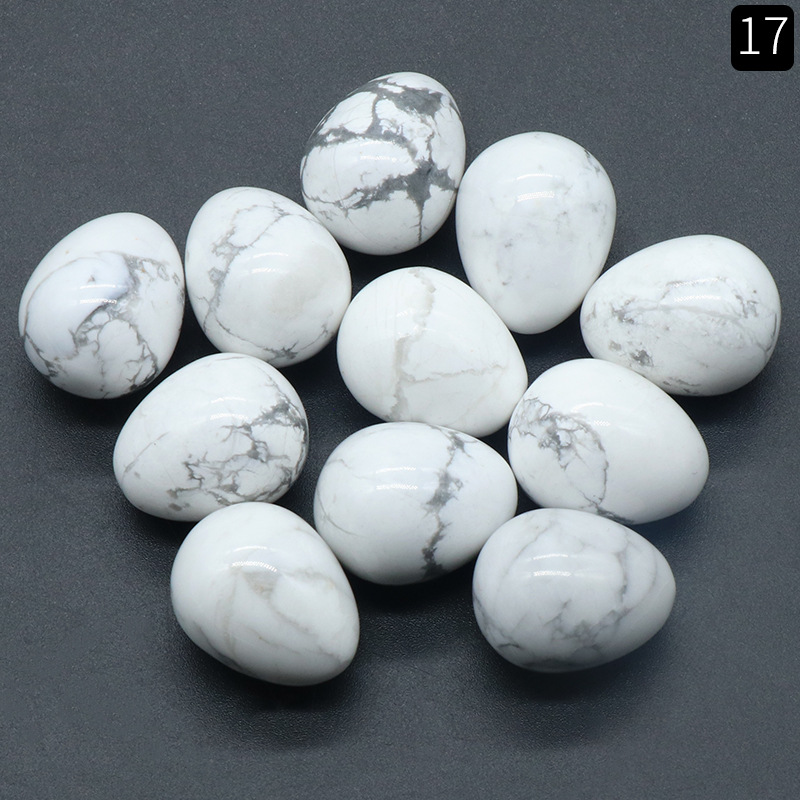 20mm White turquoise eggs (single)