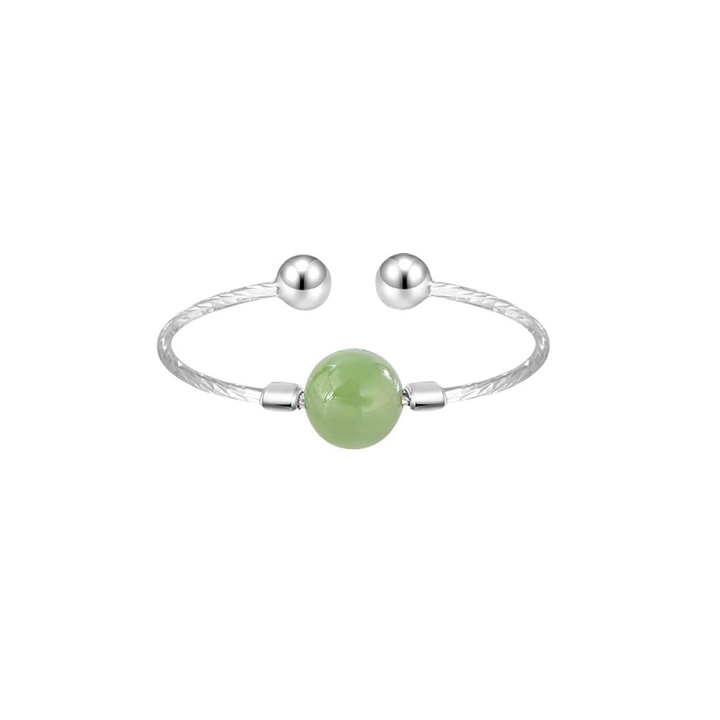 1:White Gold 1 Hetian jade ring