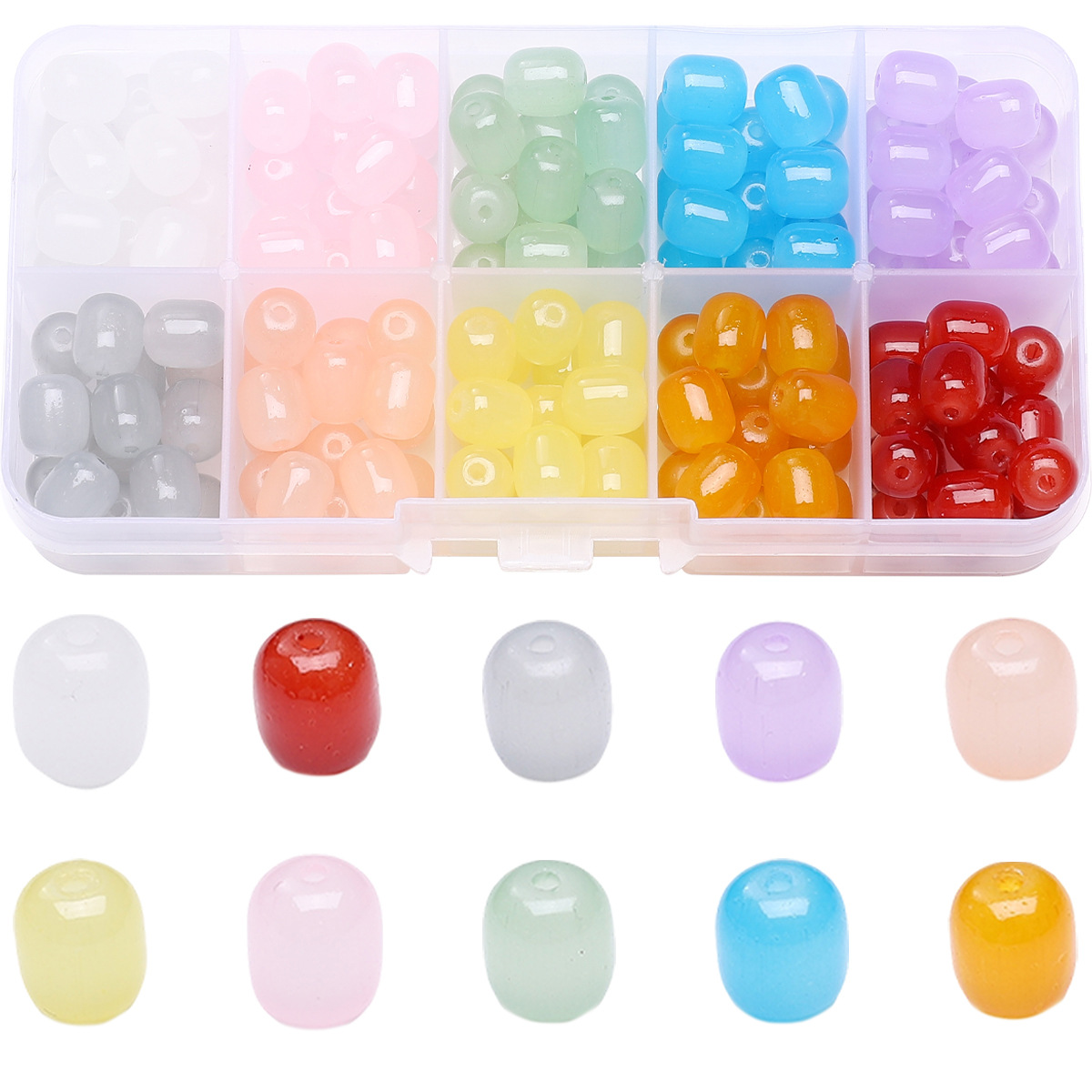 Jujube beads 8x 10mm each 15 150/box