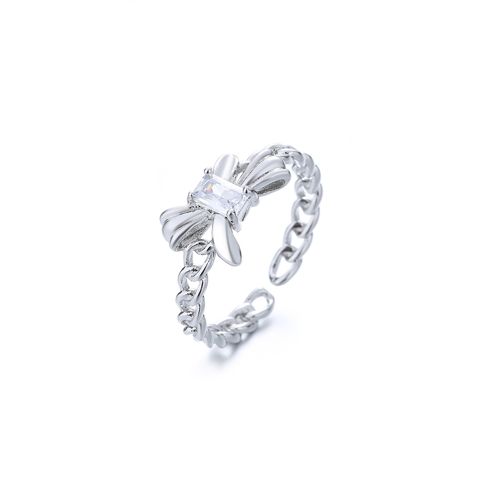 1:Chain butterfly ring (White Gold)