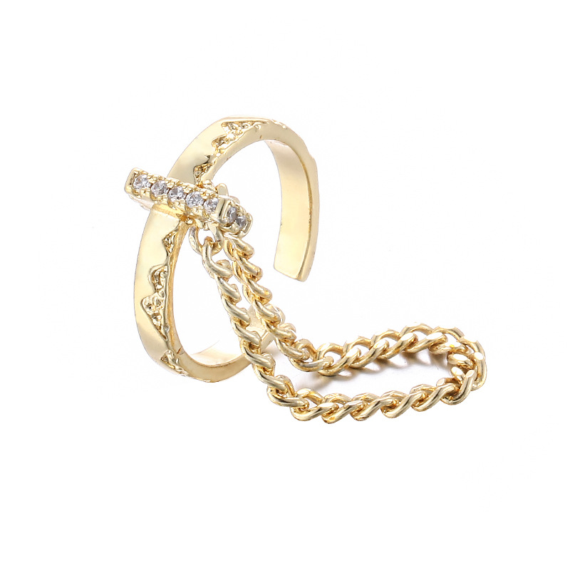 2:Cross Chain Ring (Gold)