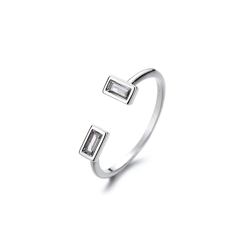 1:Square flash diamond ring (White Gold)