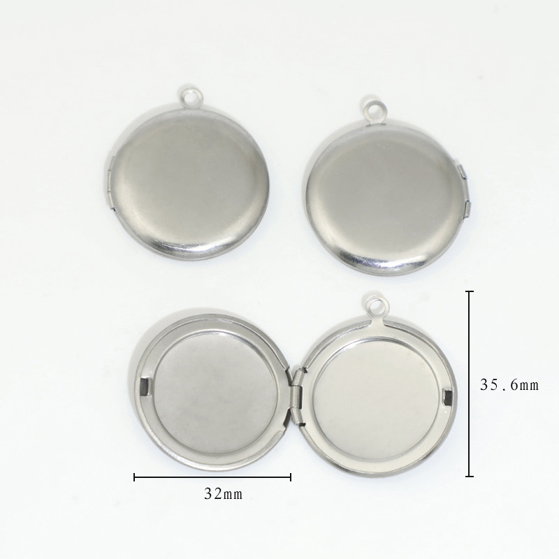 Round smooth case size 32*32mm Stainless steel bla