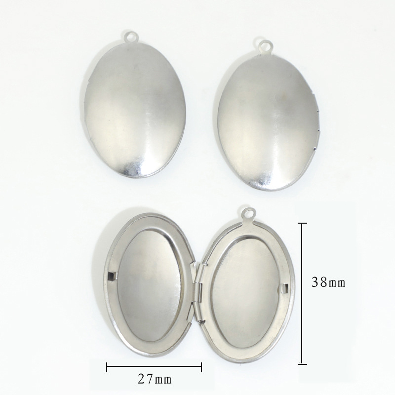 Oval smooth phase box size 27*38mm Stainless steel