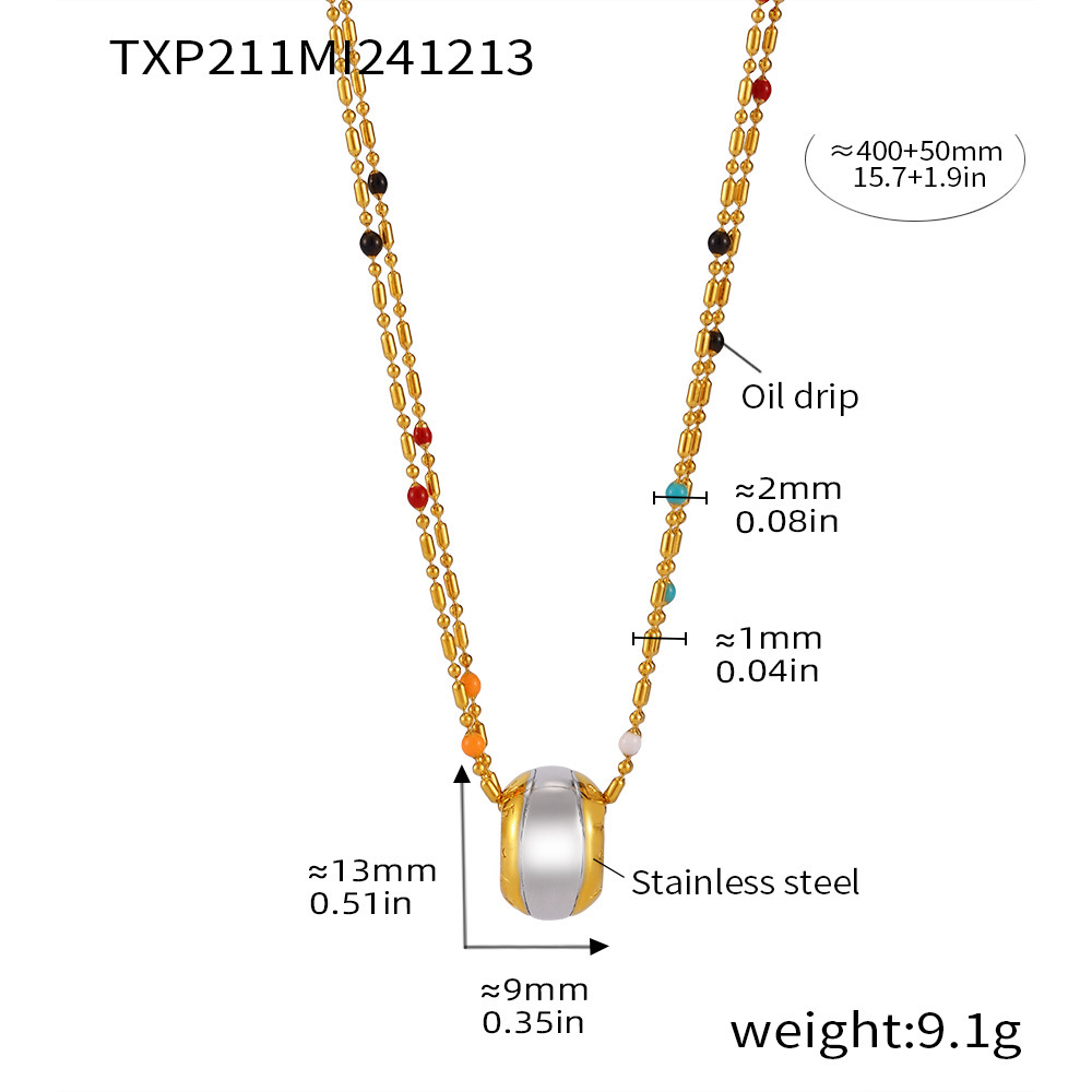 2:Txp211-gold double layer necklace