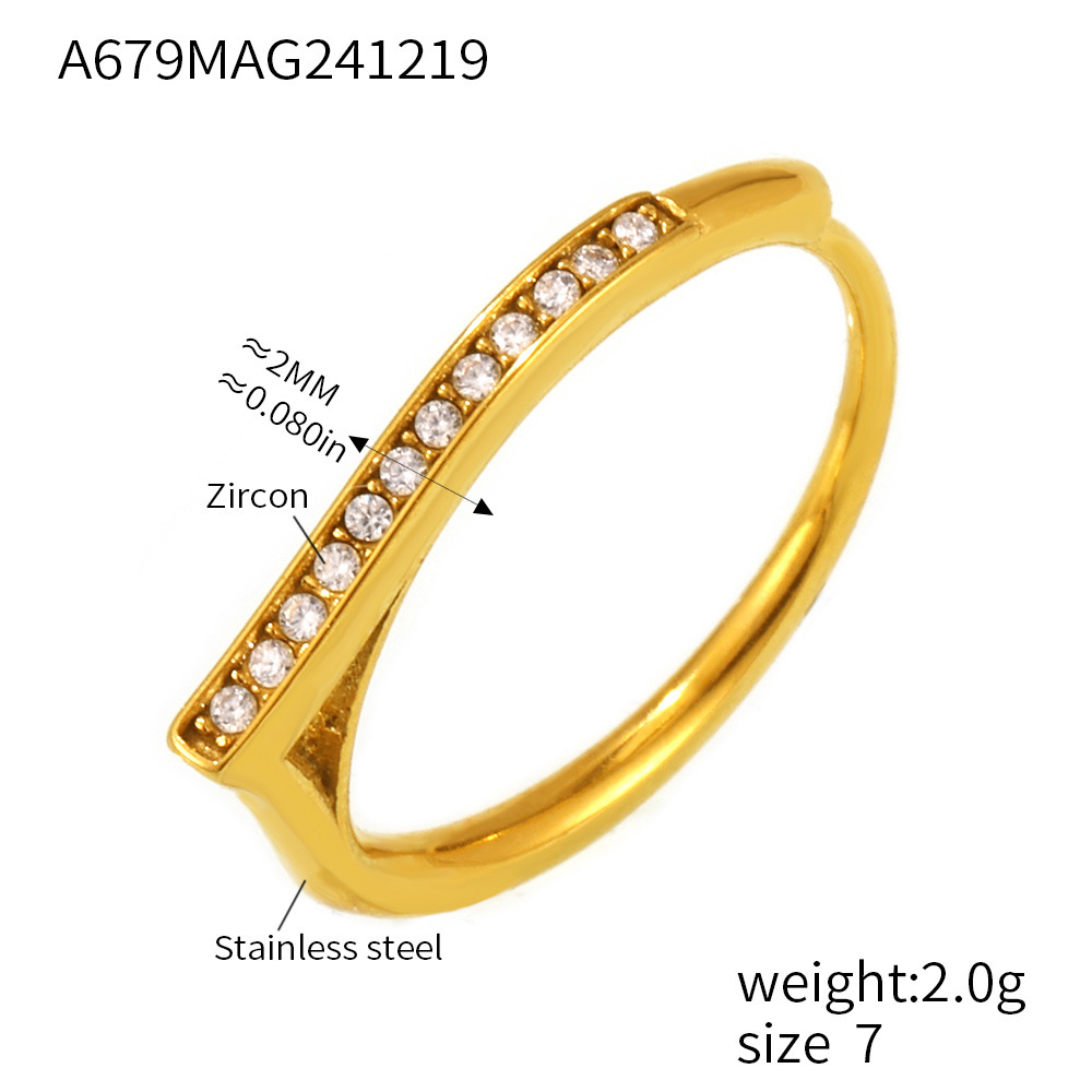 1:A679-gold white zircon ring