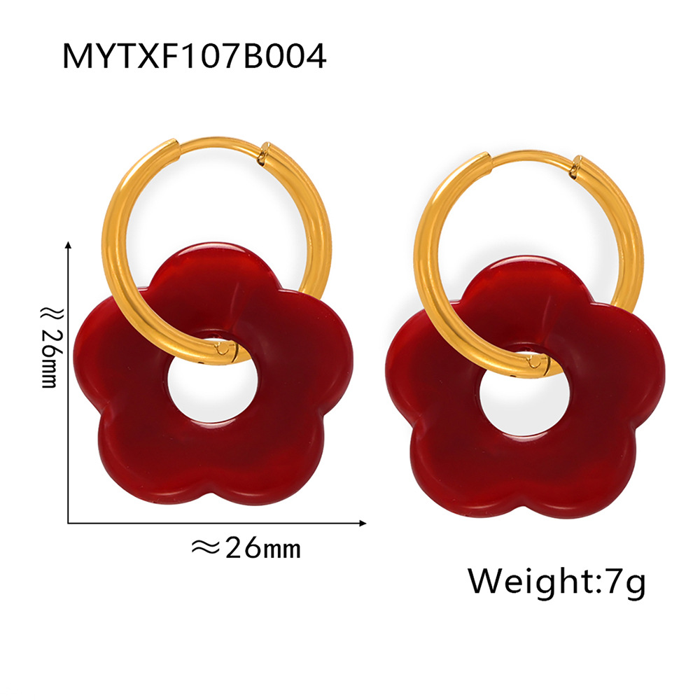 8:Txf107-anko red earrings