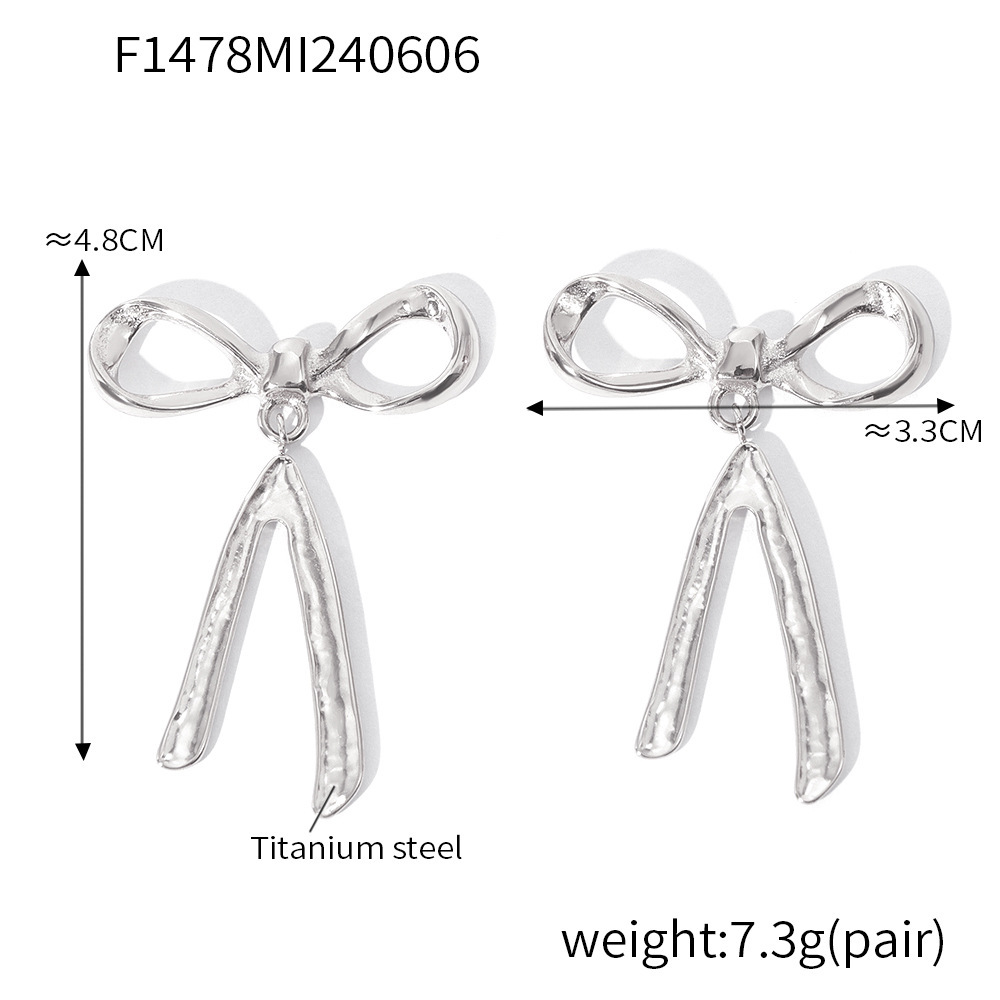 9:F1478-steel color earrings