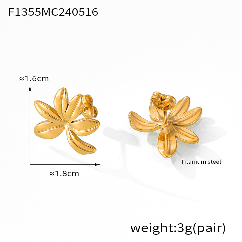 9:F1355-gold earrings