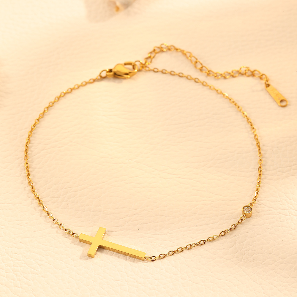 Gold anklet Q103