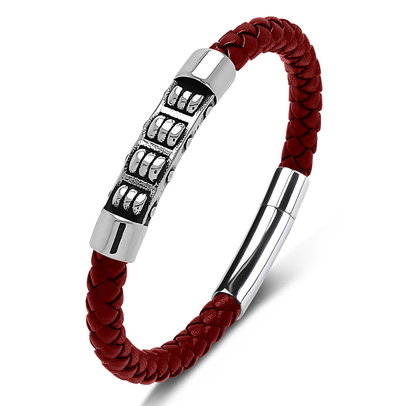 Red leather [steel color] Inner ring 165mm