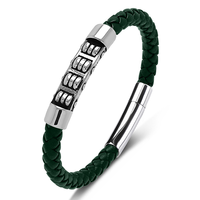 Green leather [steel color] Inner ring 165mm