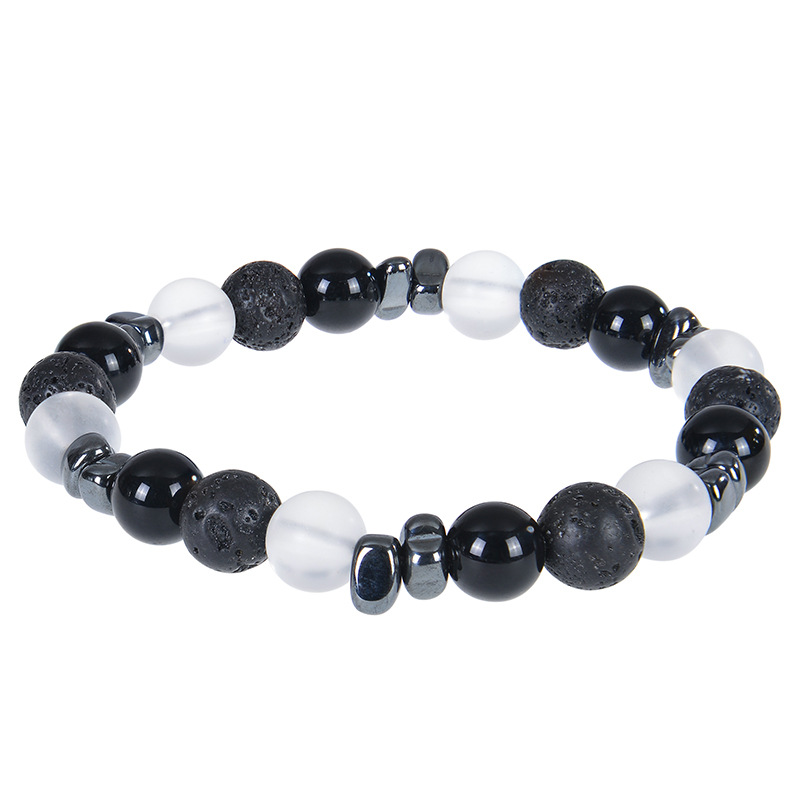 12:White jade bead bracelet