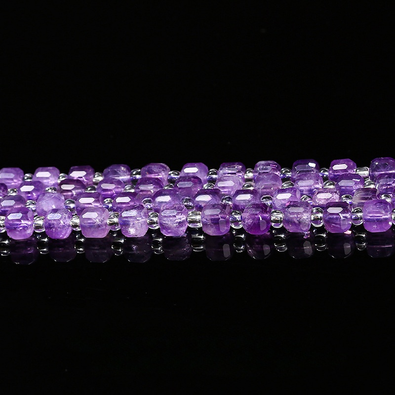 Natural amethyst 6-7mm/37pcs