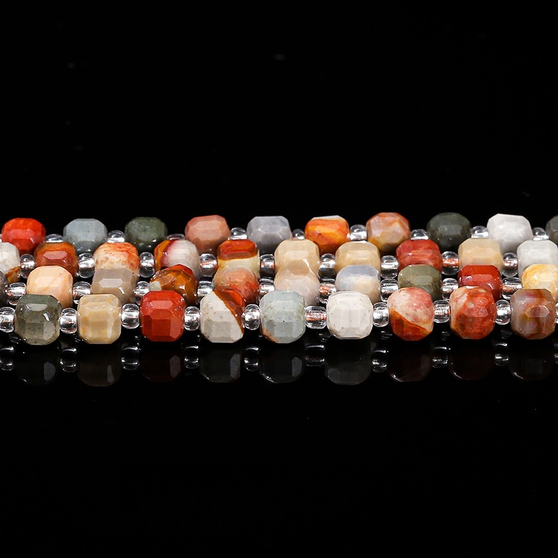 Natural American Picture Stone 6-7mm/37pcs