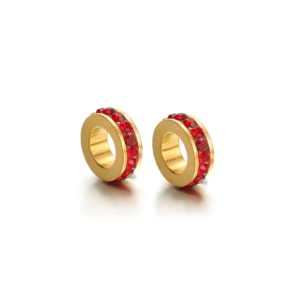 4:10.5mm gold hole bead dot drill with 5.5 holes in red