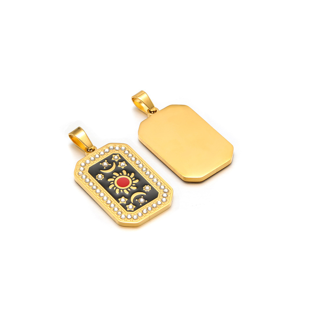 1:19*32 point diamond oil drop golden tarot card pendant clip 5*10mm melon seed buckle 01