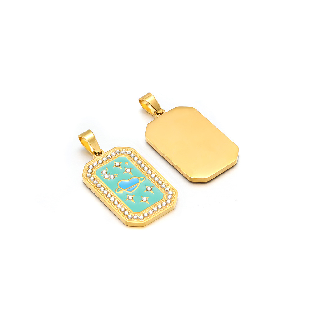 11:19*32 point diamond oil drop golden tarot card pendant clip 5*10mm melon seed buckle 11