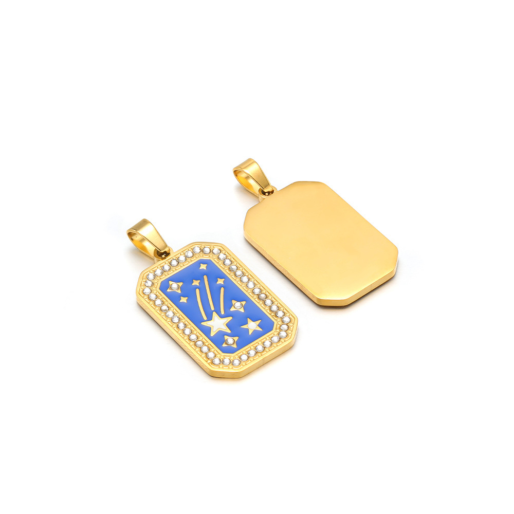 15:19*32 point diamond oil drop golden tarot card pendant clip 5*10mm melon seed buckle 15