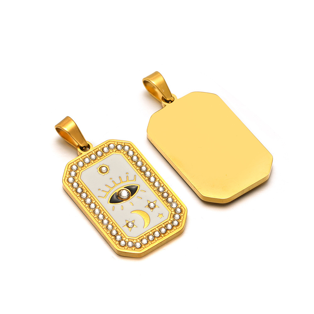 17:19*32 point diamond oil drop golden tarot card pendant clip 5*10mm melon seed buckle 17