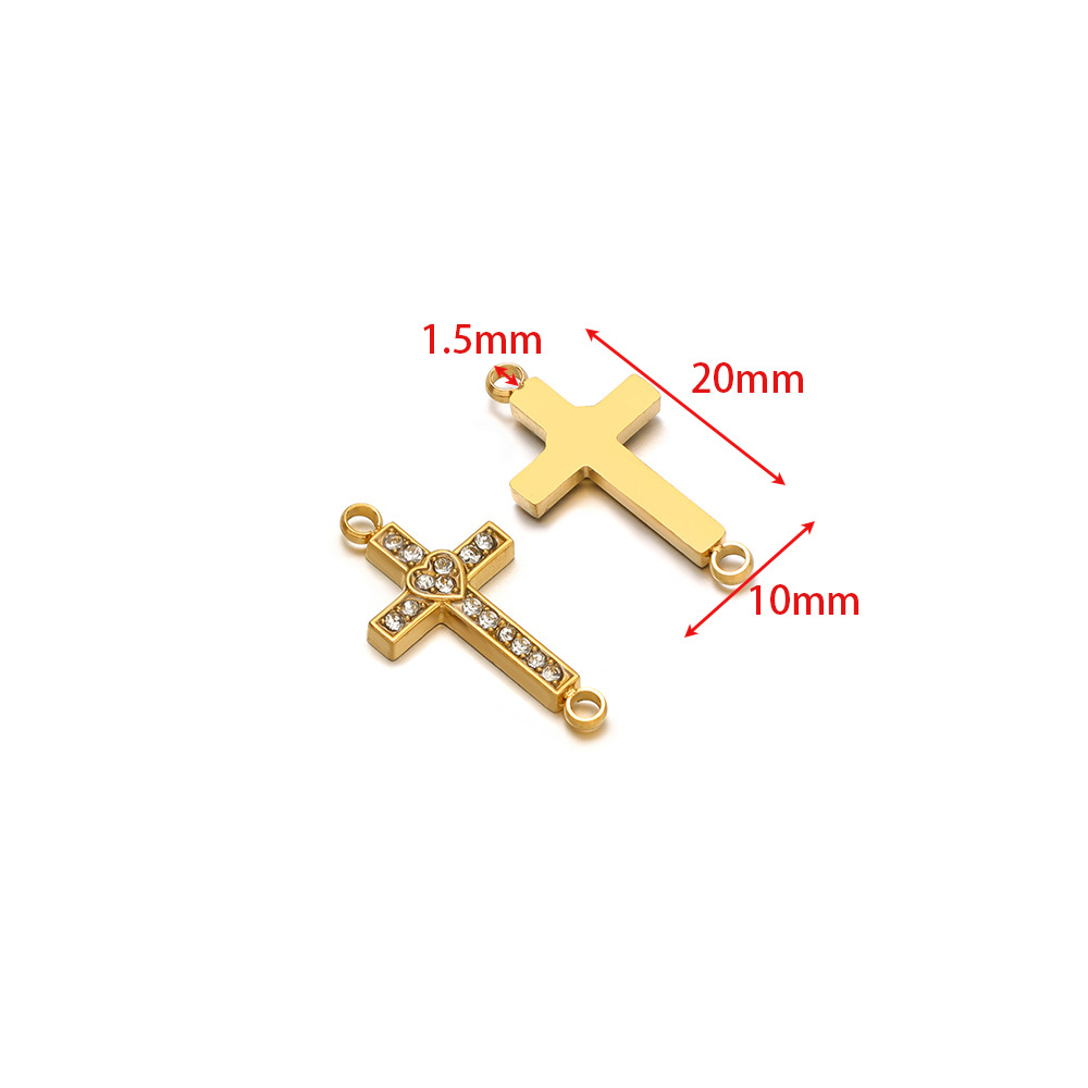 10*20mm heart cross dot drill with 1.5mm hole in g