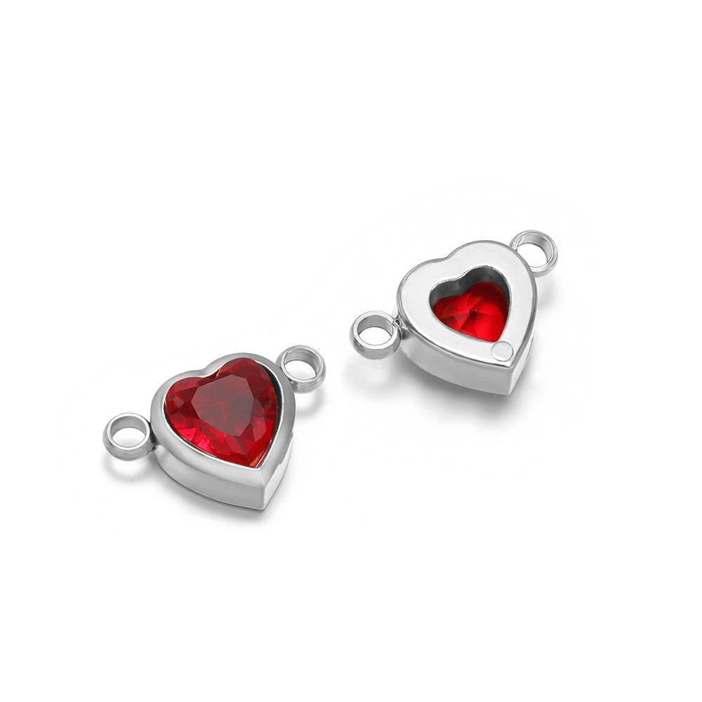 Steel color double hole red