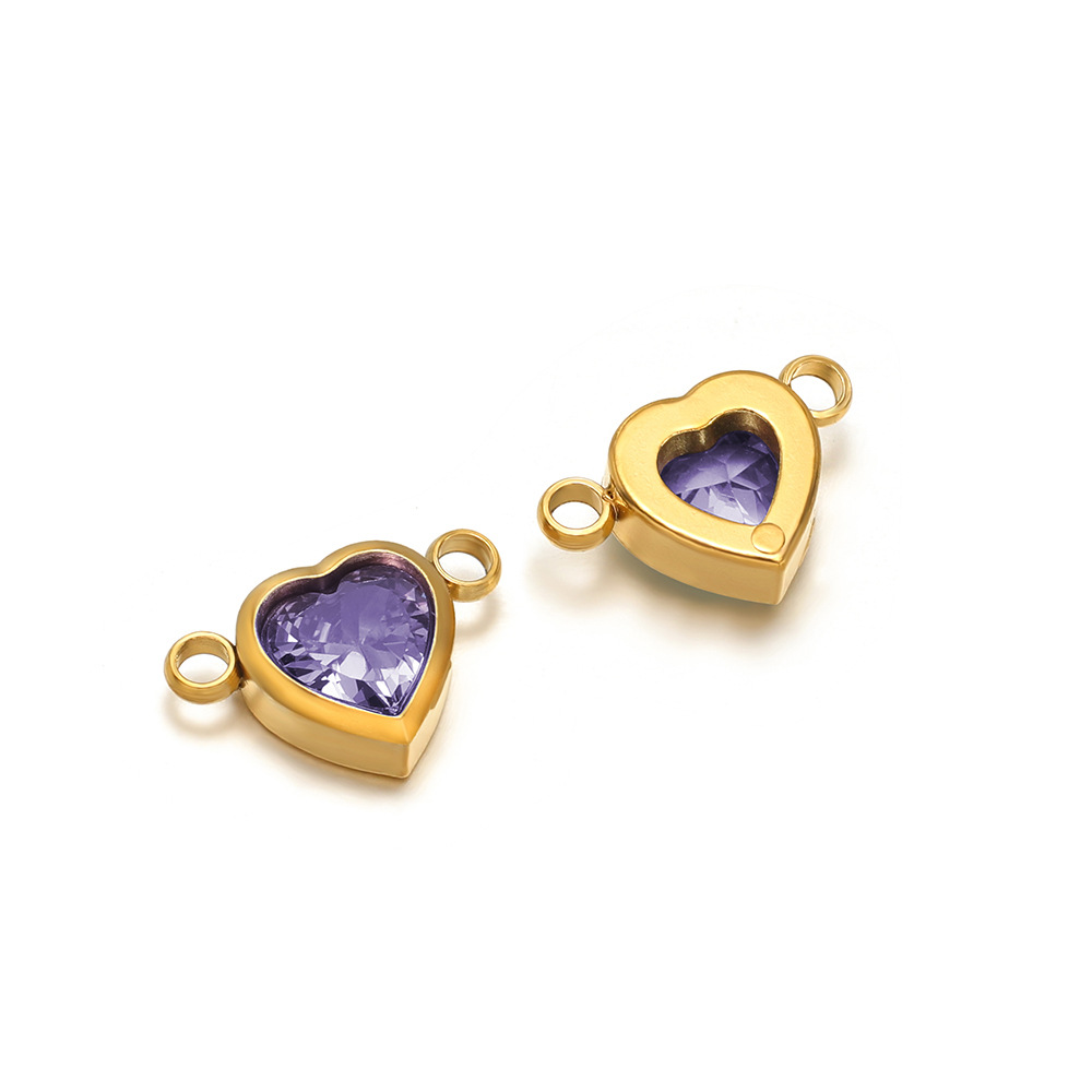 10:Gold double hole dark purple