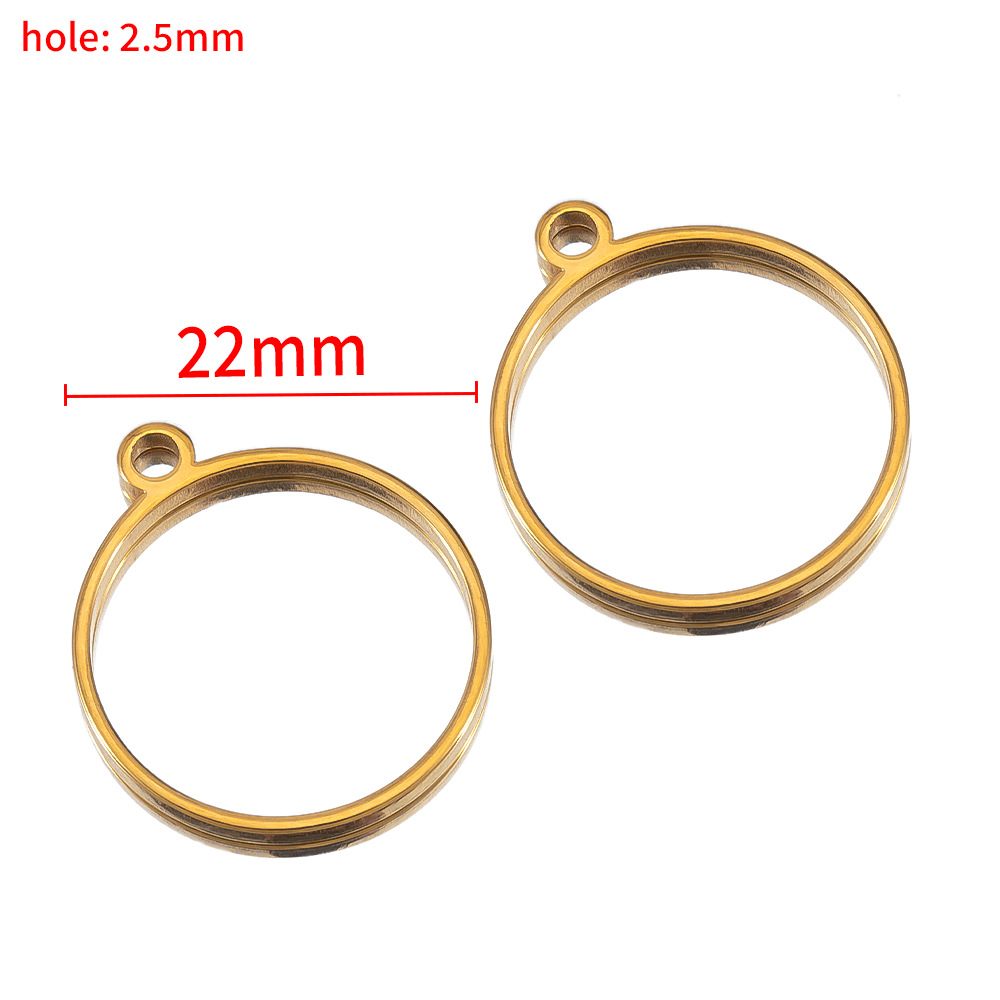 22mm round - Gold