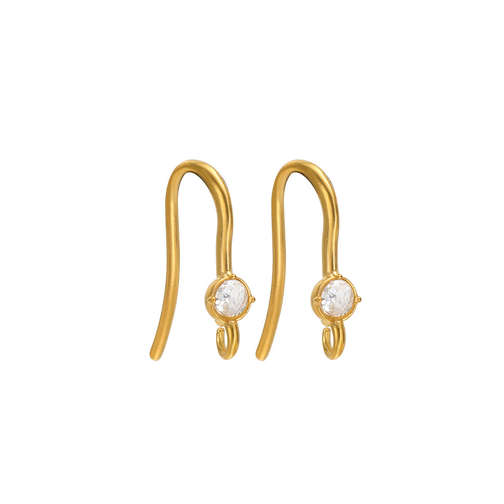 1:11.5*14mm ear hook dot round drill with 1.5mm hole in gold