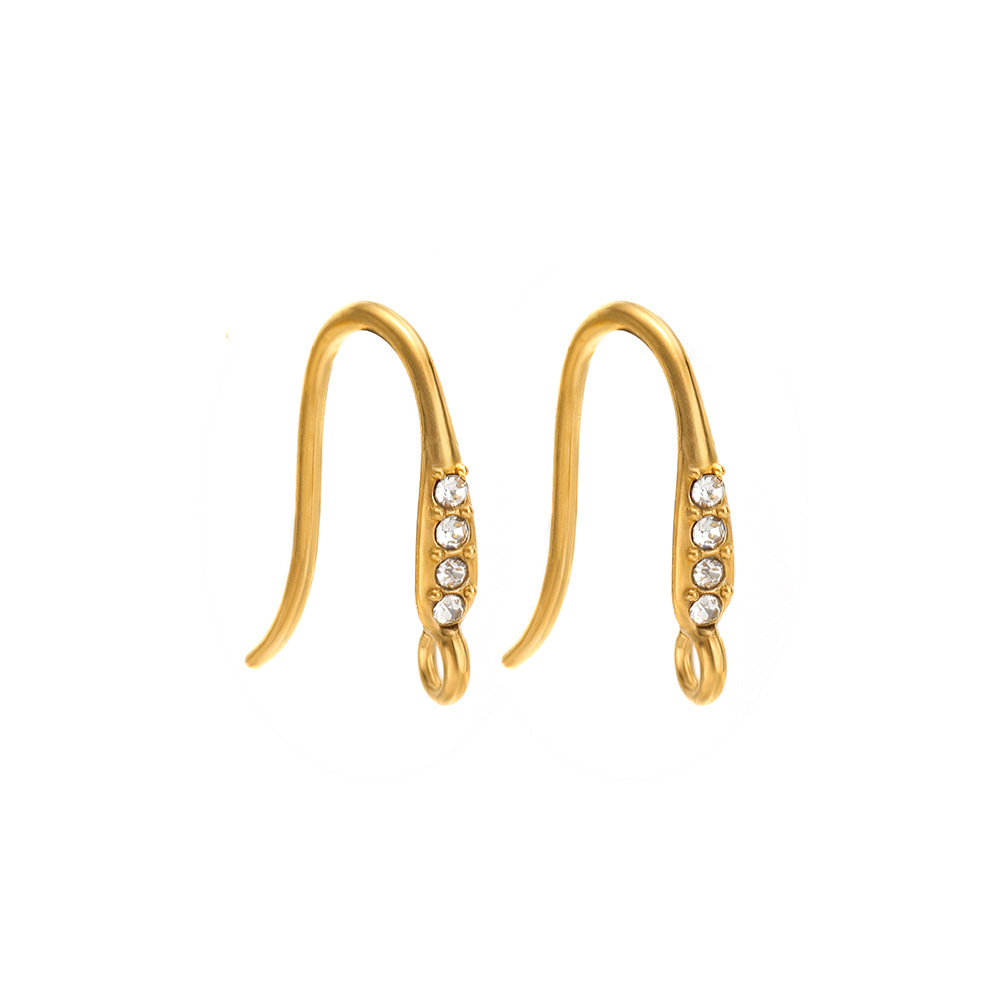 7:11.5*14mm ear hook dot single row 4 drills with 1.5mm hole inside gold