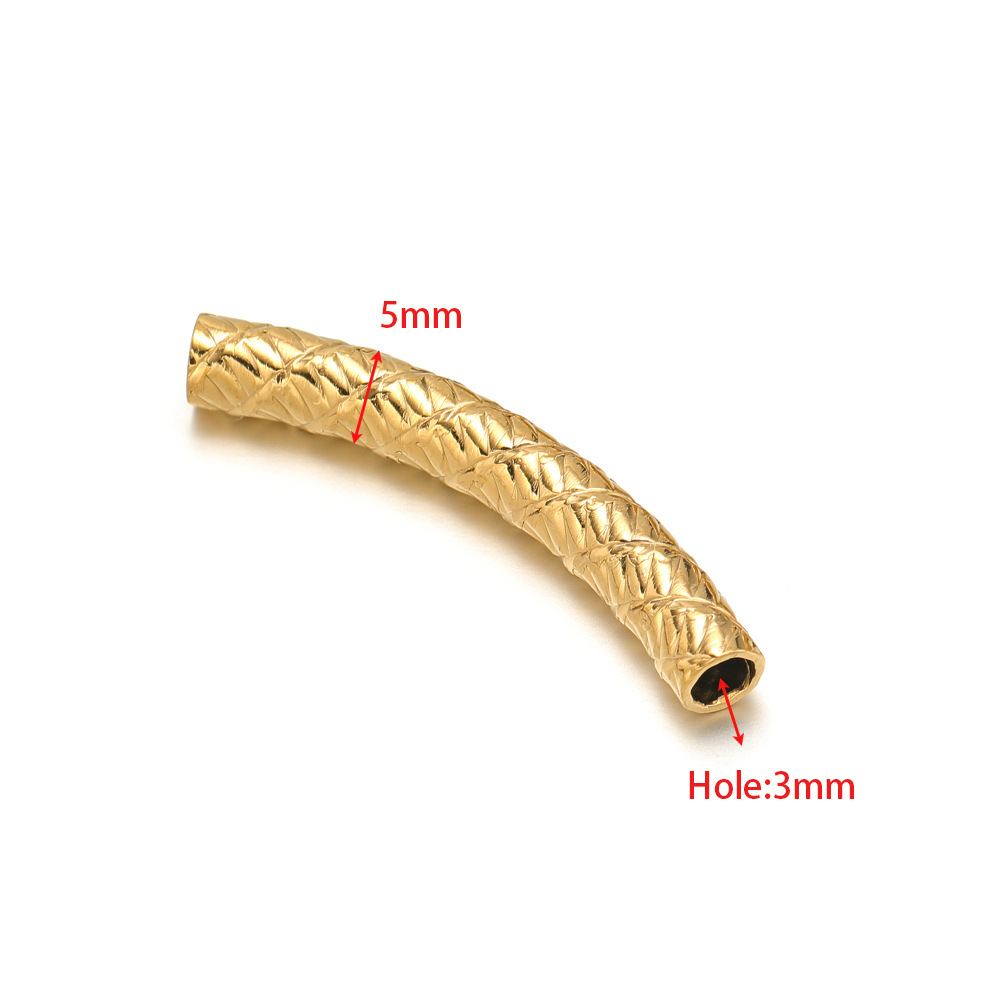 5mm gold elbow 32mm long inner 3mm hole ring patte