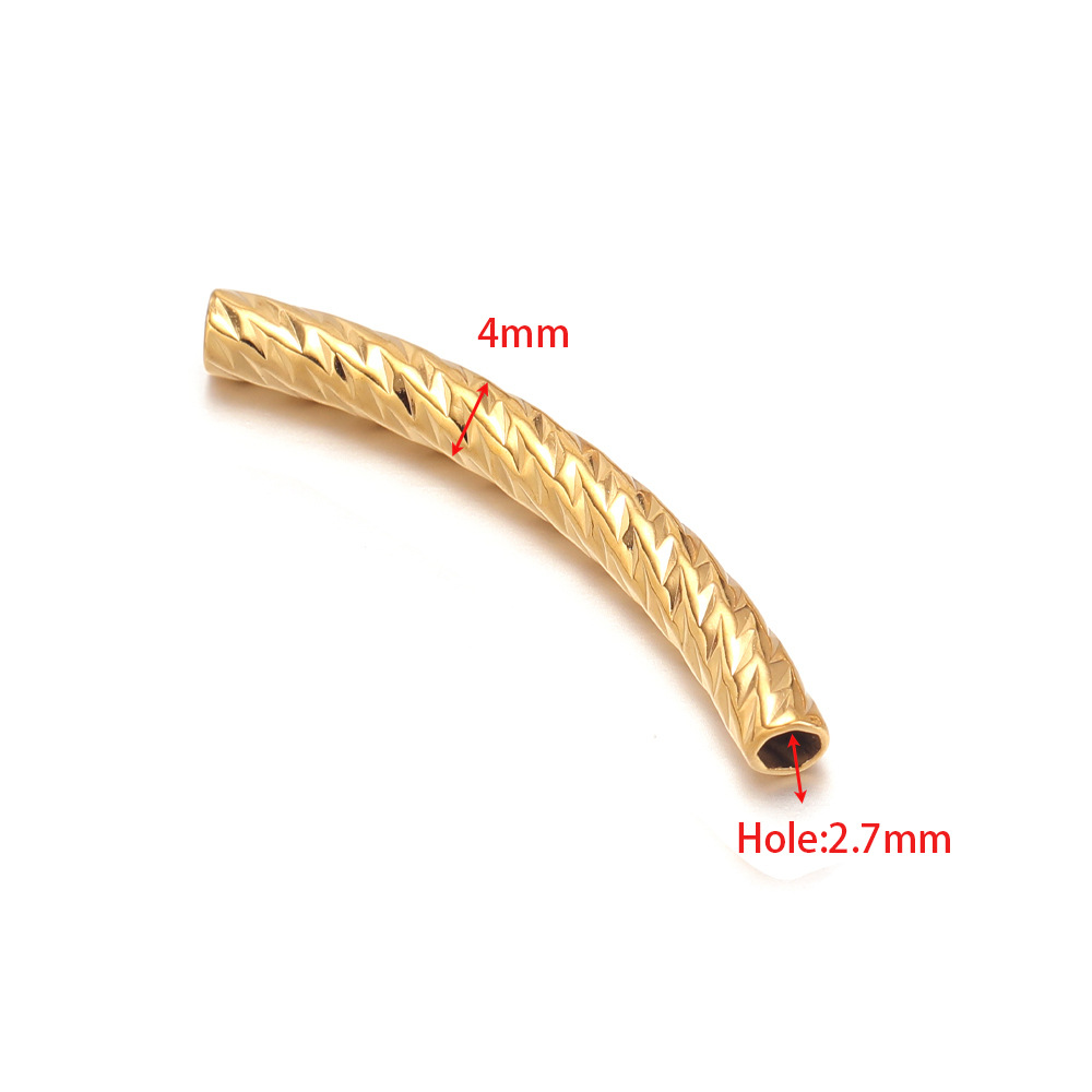 4mm gold elbow 32mm long 2.7mm hole cutting patter