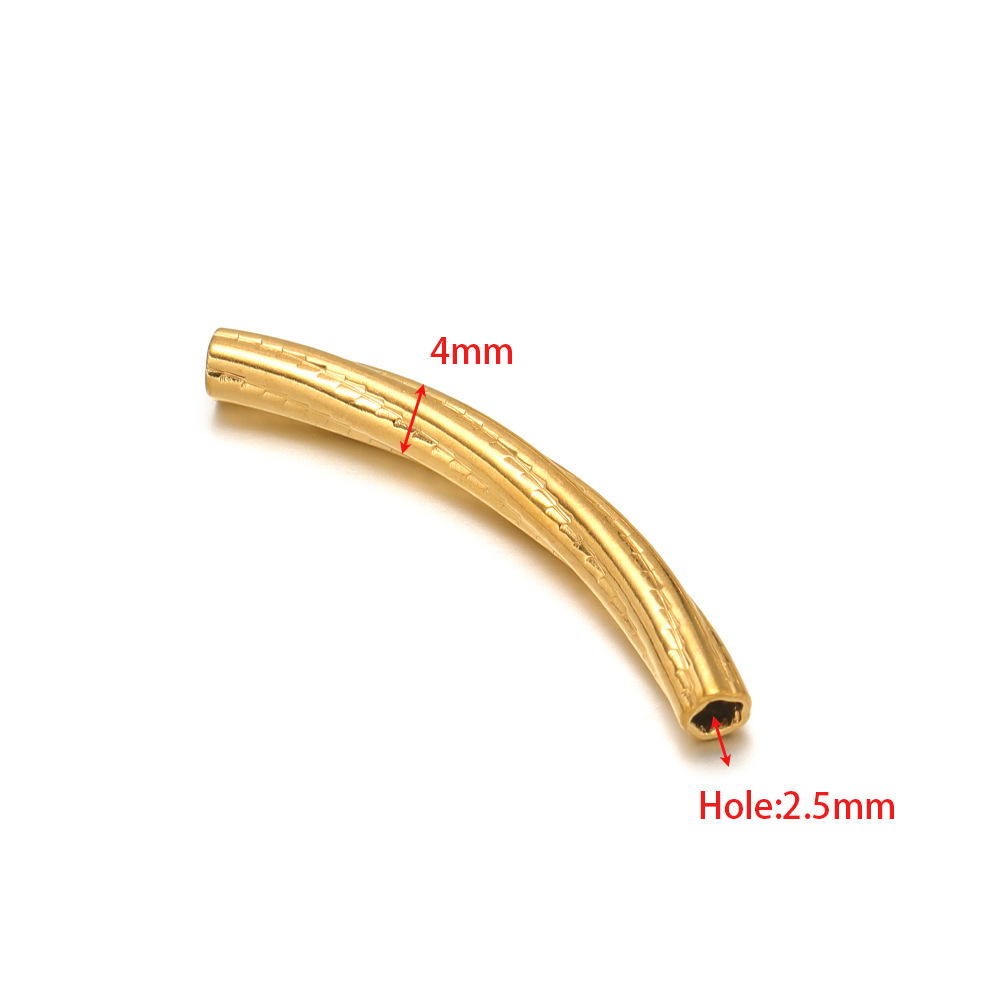 11:4mm gold elbow 32mm long 2.5mm hole strip twist 11