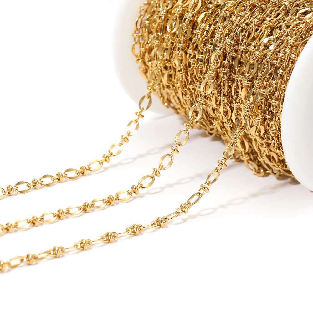 1:4.5mm wide lip chain bow glossy gold