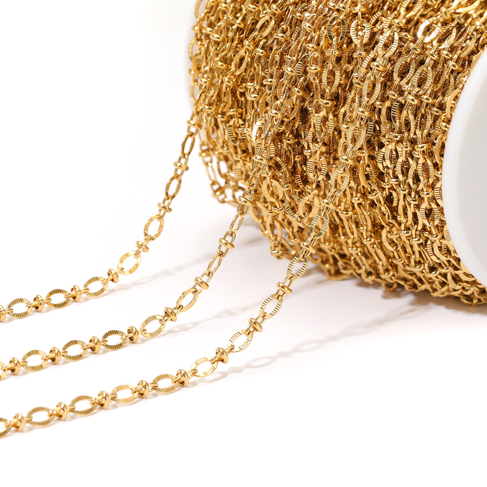 2:4.5mm wide lip chain bow embossed center gold