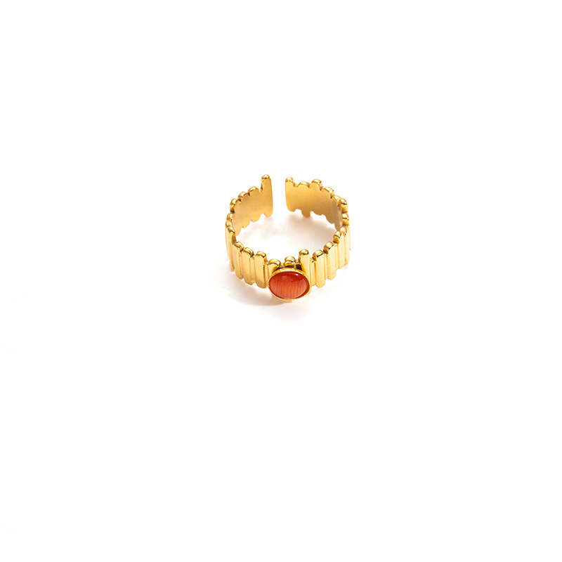 8:Orange ruby gold ring