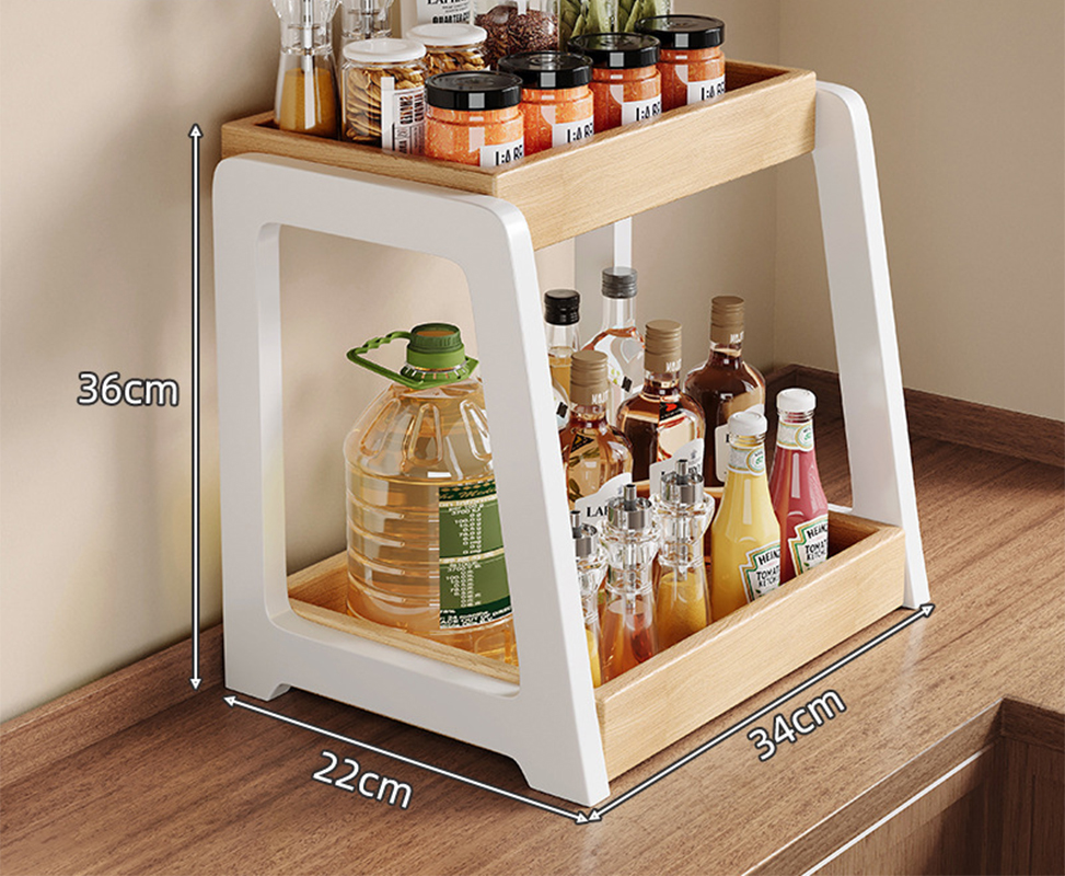 [log varnish] double layer 34X22X36cm suitable for spice bottle