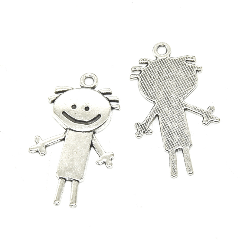 1:Antique silver Boy 35*20mm