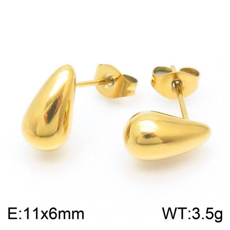 9:Gold Earrings KE110855-KFC