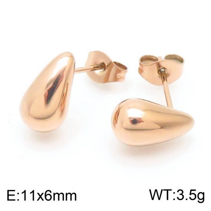 10:Rose gold earrings KE110856-KFC