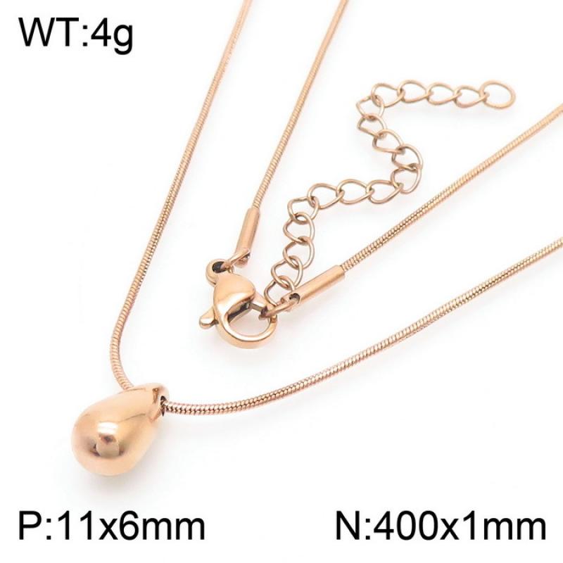 13:Rose Gold Necklace KN281705-KFC