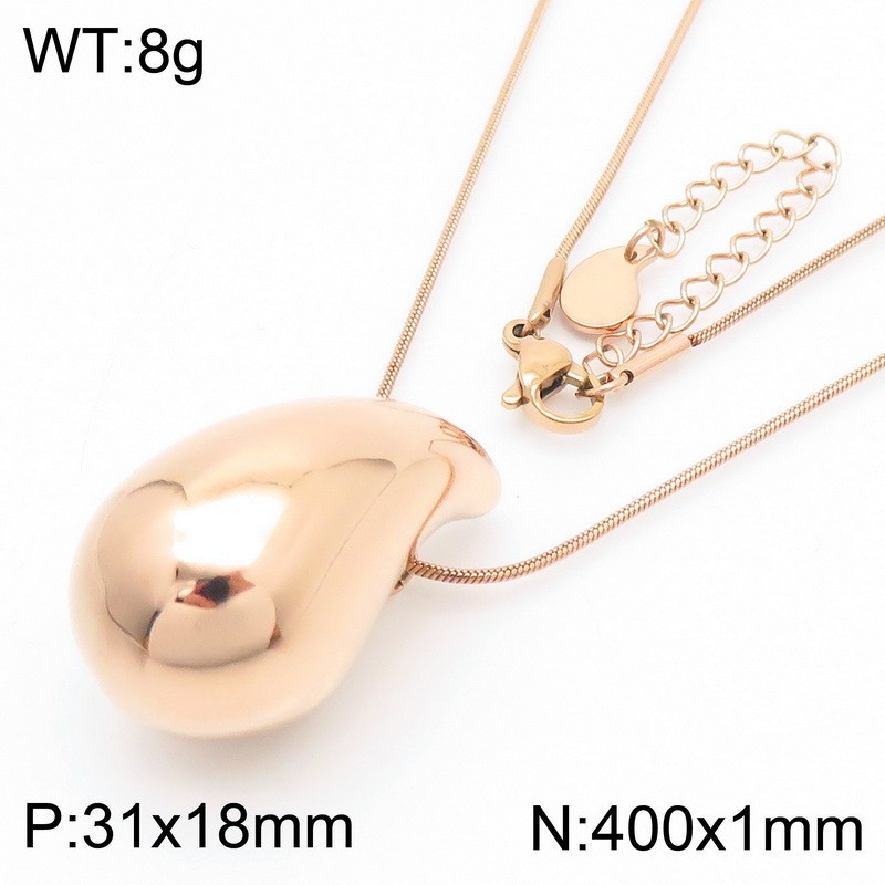 28:Rose Gold Necklace KN283091-KFC