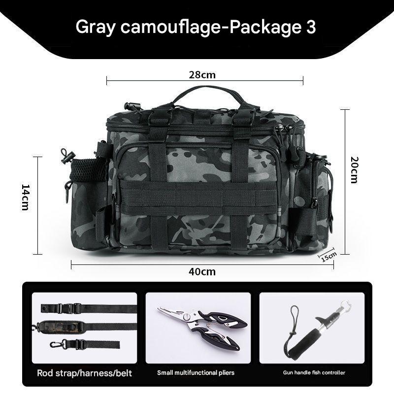 [Package 3] gray camouflage   Small size pliers   ordinary fish control device