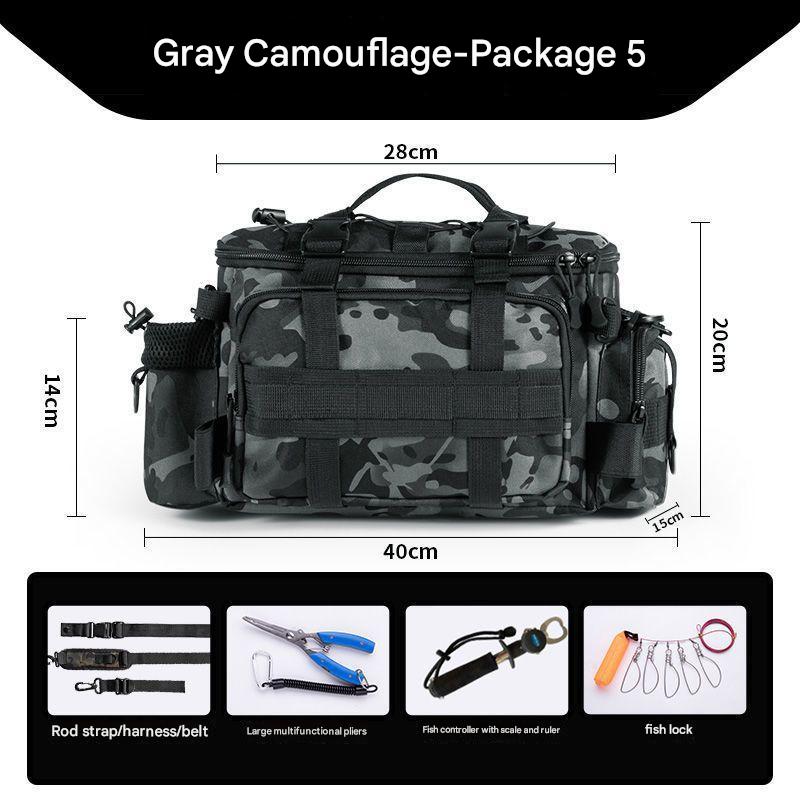 [Package 5] gray camouflage   large pliers   Fish control device with scale   Fish lock