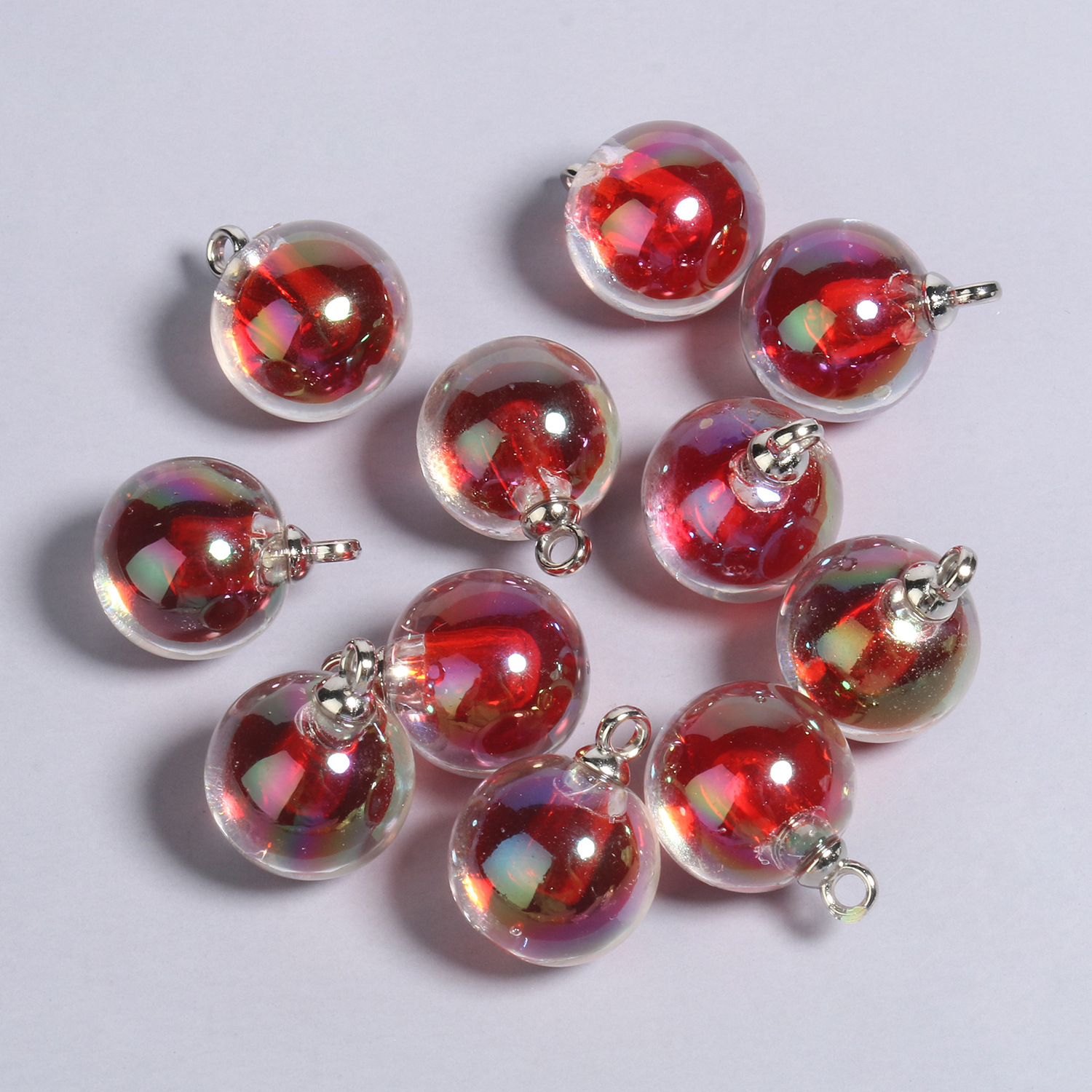 10 21x16mmab red round acrylic pendants