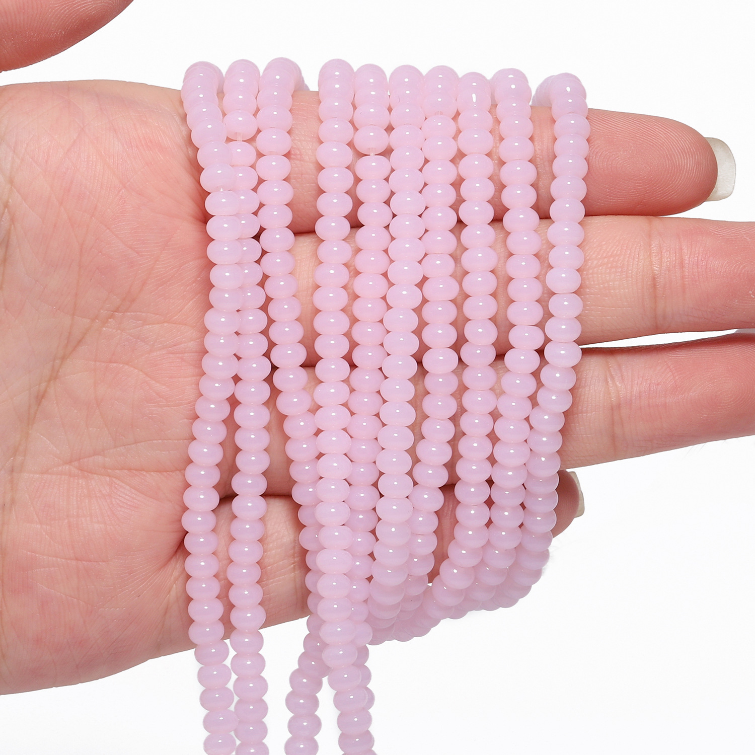 1:4.5×3mm pink abacus crystal