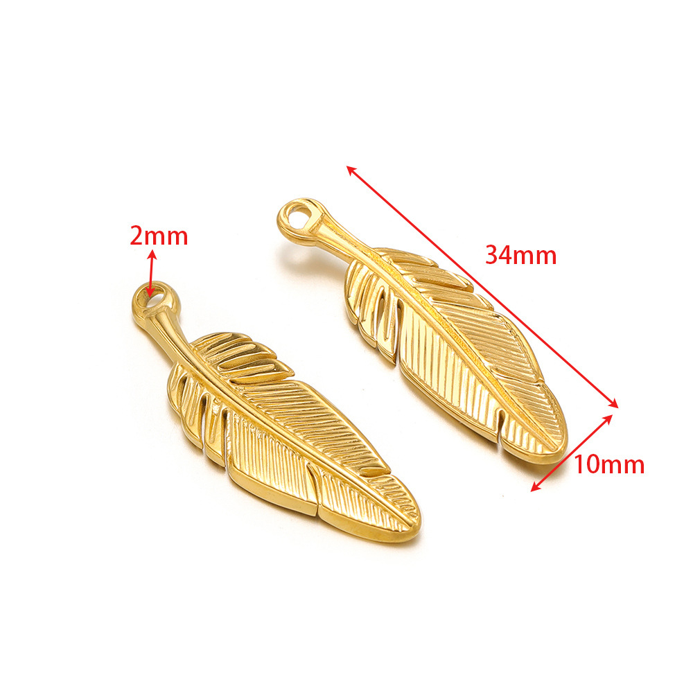 3:10*34mm feather 2mm single hole inside gold