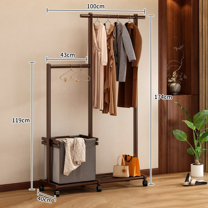 Combination coat rack-100cm with wheels
