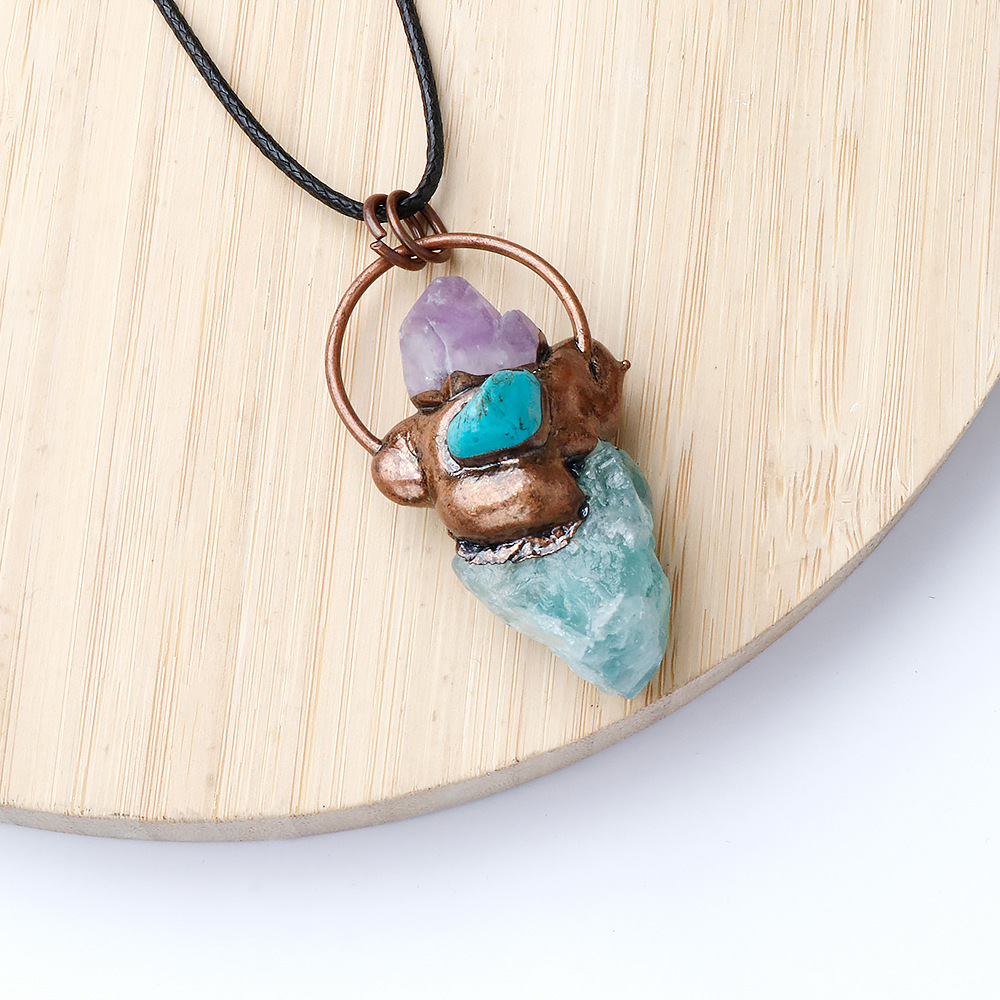 Fluorite (comes with leather rope)